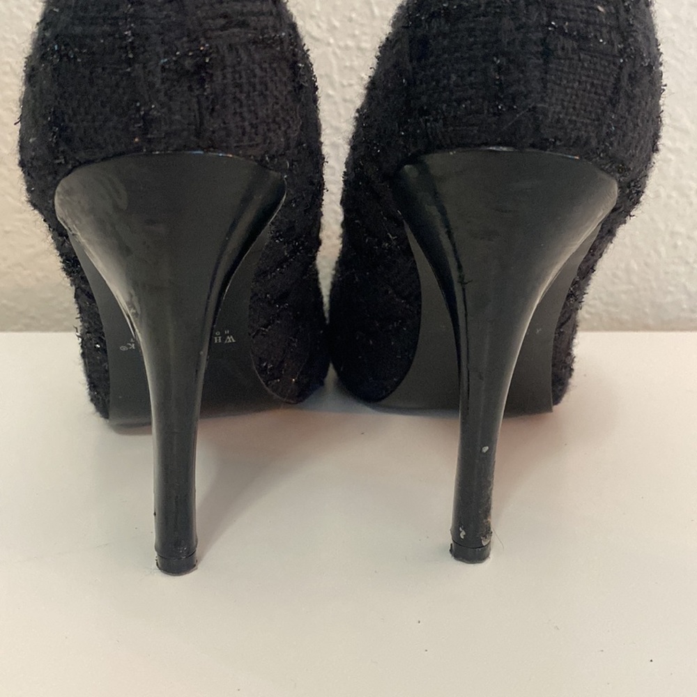 Black tweed White House black market heels 7.5 - Picture 3 of 4